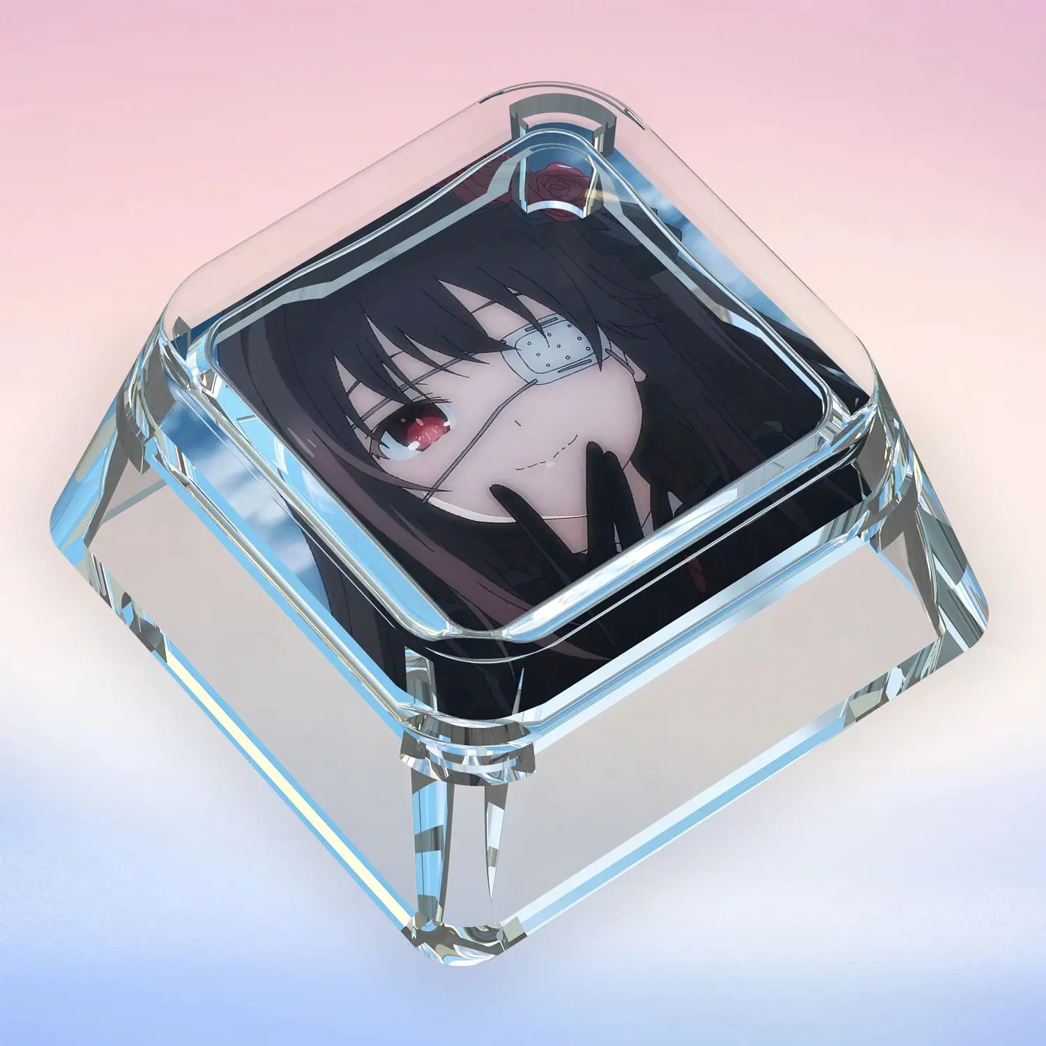 Tokisaki Kurumi Cute Mechanical Keyboard Personalized Keycaps Cross Axis Body Keyboard Cap Transparent Keycaps Gifts