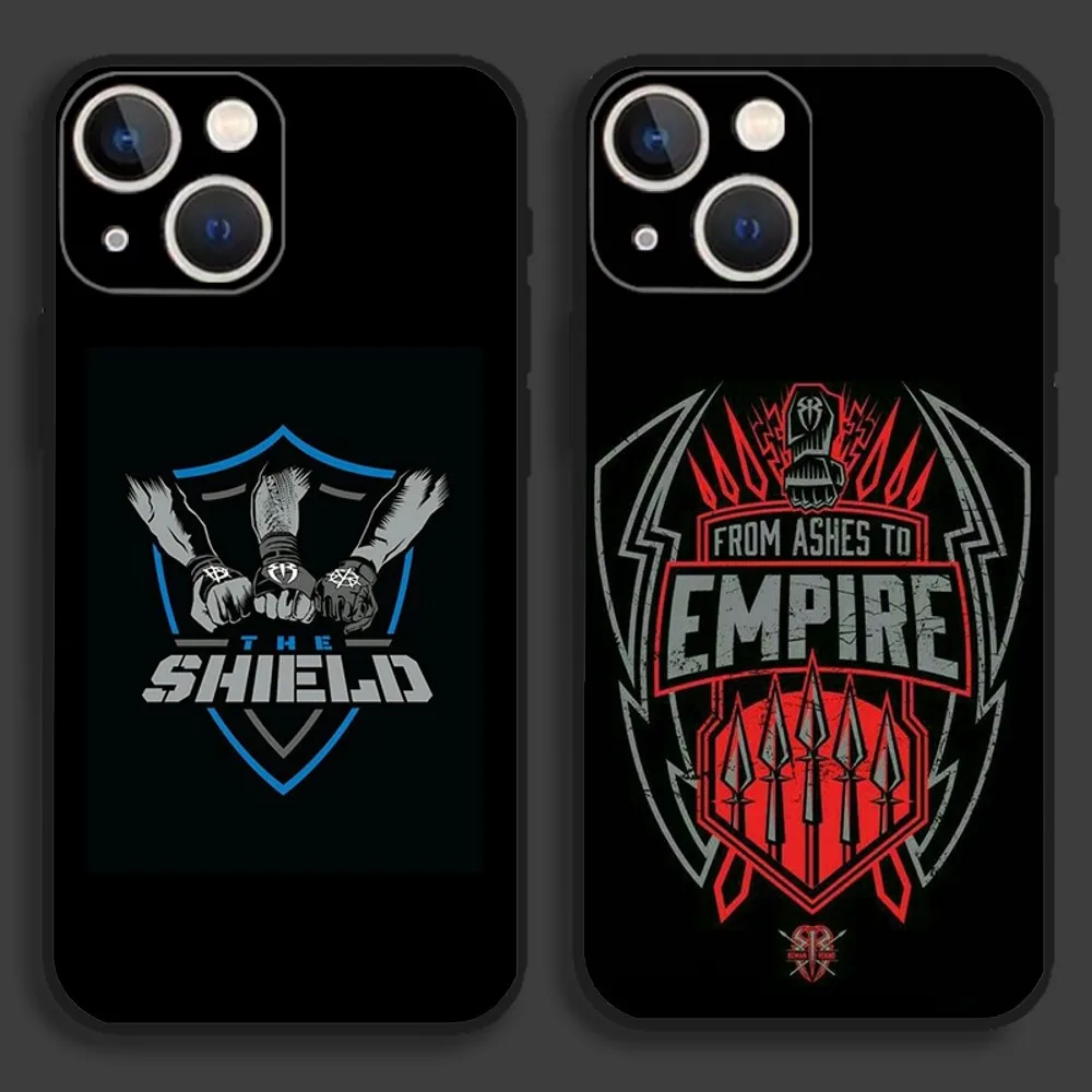 W-WWE The Shield Phone Case For iPhone15,14,13,12,11,Pro,Max,Plus,Mini,X,XS,XR,8,7,6,S,Plus,SE Soft Black Case