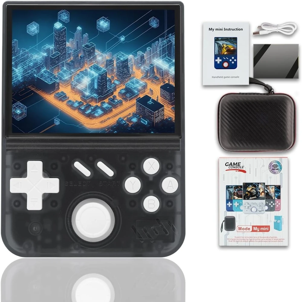 

Портативная игровая консоль My Mini, игровая консоль в стиле ретро, 22000+ игр, 3,5-дюймовый IPS OCA-экран RK3326, портативный чехол 4000 мАч