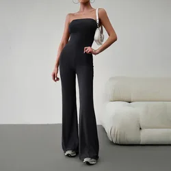 Women's Autumn & Winter Elegant Slim Sexy Tube Top Jumpsuit Temperament Commuting Woman Fashion Sleeveless High Waist Jumpsuits