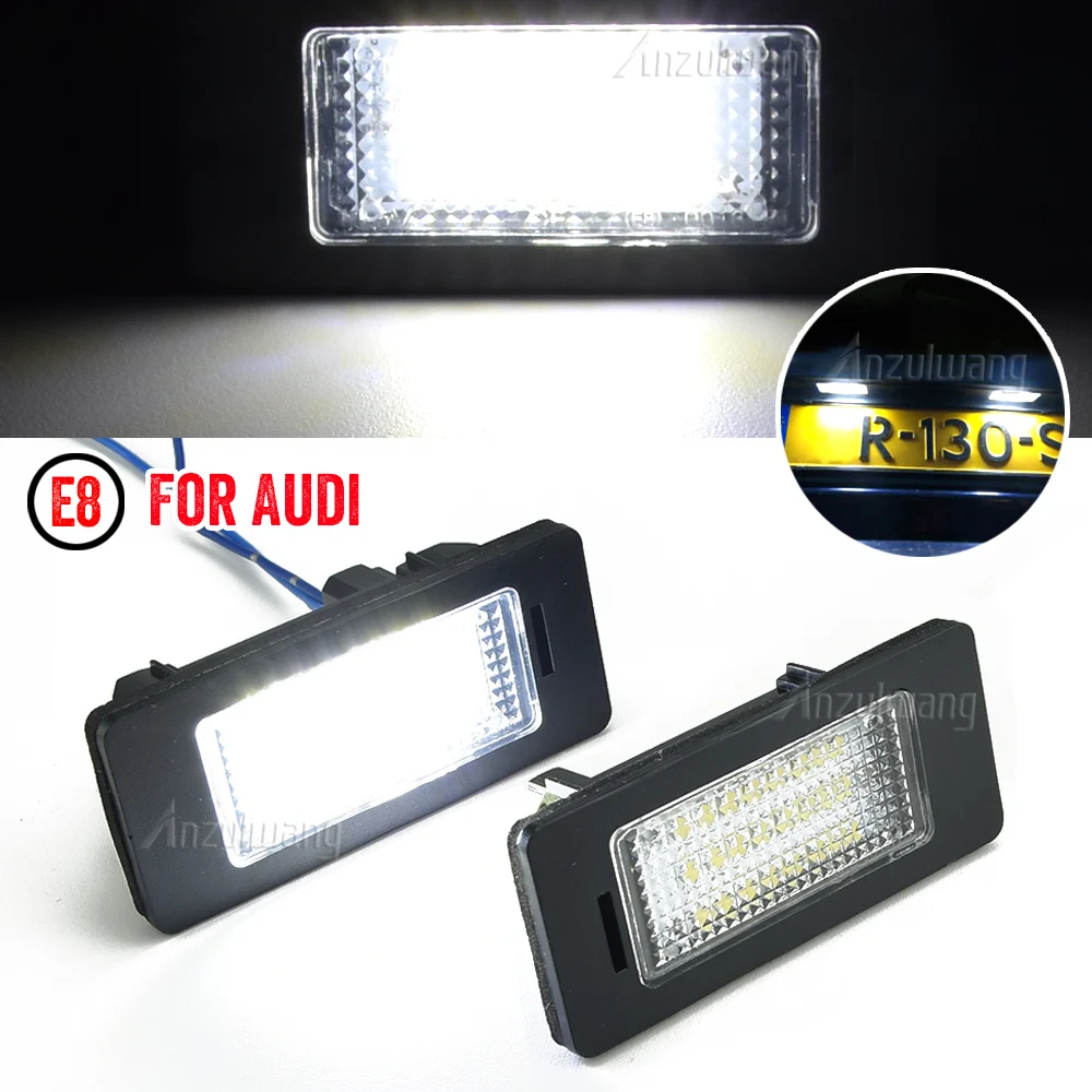 

2X For Audi A1 A4 A5 S5 A6 A7 Q5 TT TTS TTRS Led Rear License Number Plate Light Lamp License Plate Light