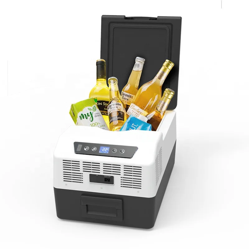 TYTXRV 12V/24V Smart Move Car Refrigerator APP Control Fast Cooling With LED Light Portable Camping Caravan Car Mini 15L Fridge