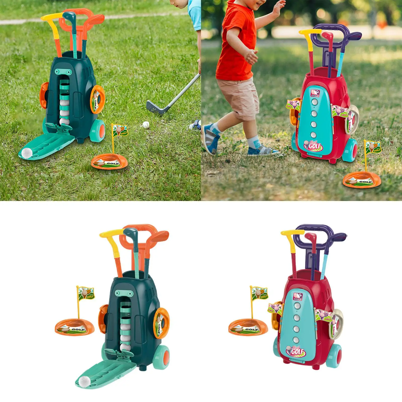 Set da Golf per bambini giocattoli sportivi per interni ed esterni regali di compleanno gioco di valigie da Golf per bambini