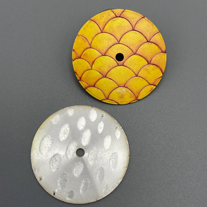 NH36 NH35 28.5mm koi Fish Scales Pattern Watch Dial NH35 NH36 Dial Fit For NH35 NH36 NH38/4R35 Movement Watch Surface
