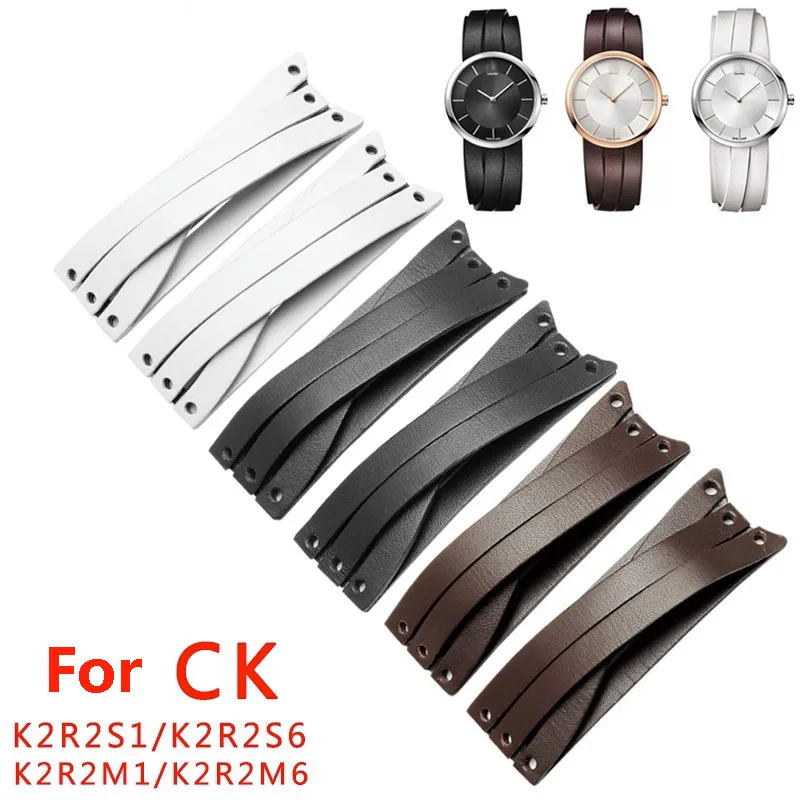 

Genuine Leather Watchband For CK K2R2S1 K2R2S6 K2R2M1 K2R2M6 Cowhide Dedicated Special Interface Watch Strap Accessories 20mm