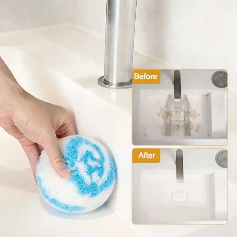 Multifunktionale Badezimmer-Reinigungsbürste Weiche Plüsch-Lollipop-Bürste für Waschbecken Badewanne Waschtisch Arbeitsplatte