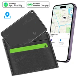 Brieftaschen-Tracker-Karte, kabelloses Laden, Brieftasche, GPS-Finder, funktioniert mit IOS, Find My App Tracker für Gepäckanhänger, Telefon, Reisepass