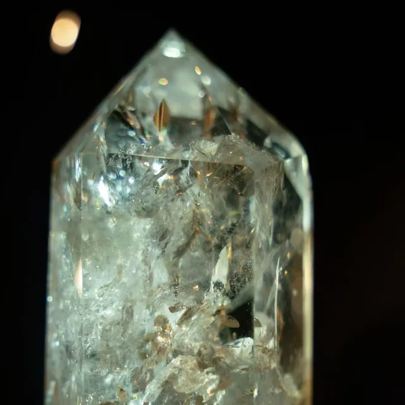 Authentic  Iridescence Column Chalcopyrite Sacred Geometry  Points Spiritual Prism Awareness  Tower