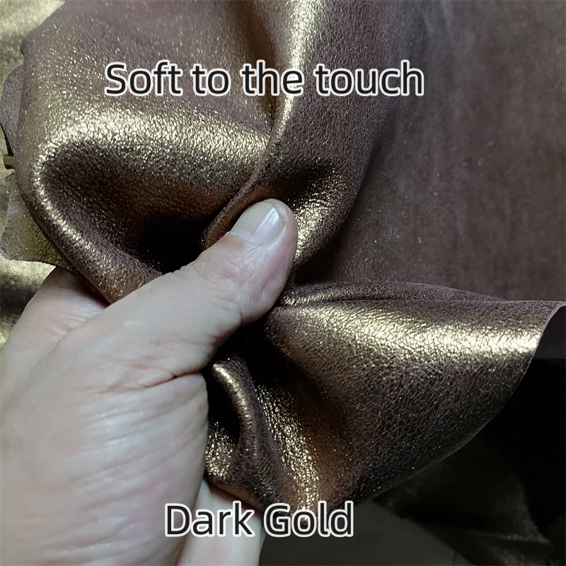 0.7/1mm Vintage Gold/Golden Brown Sheepskin. First Layer Leather.Real Leather Fabric.Handmade DIY Inner Leather.Whole Sheepskin