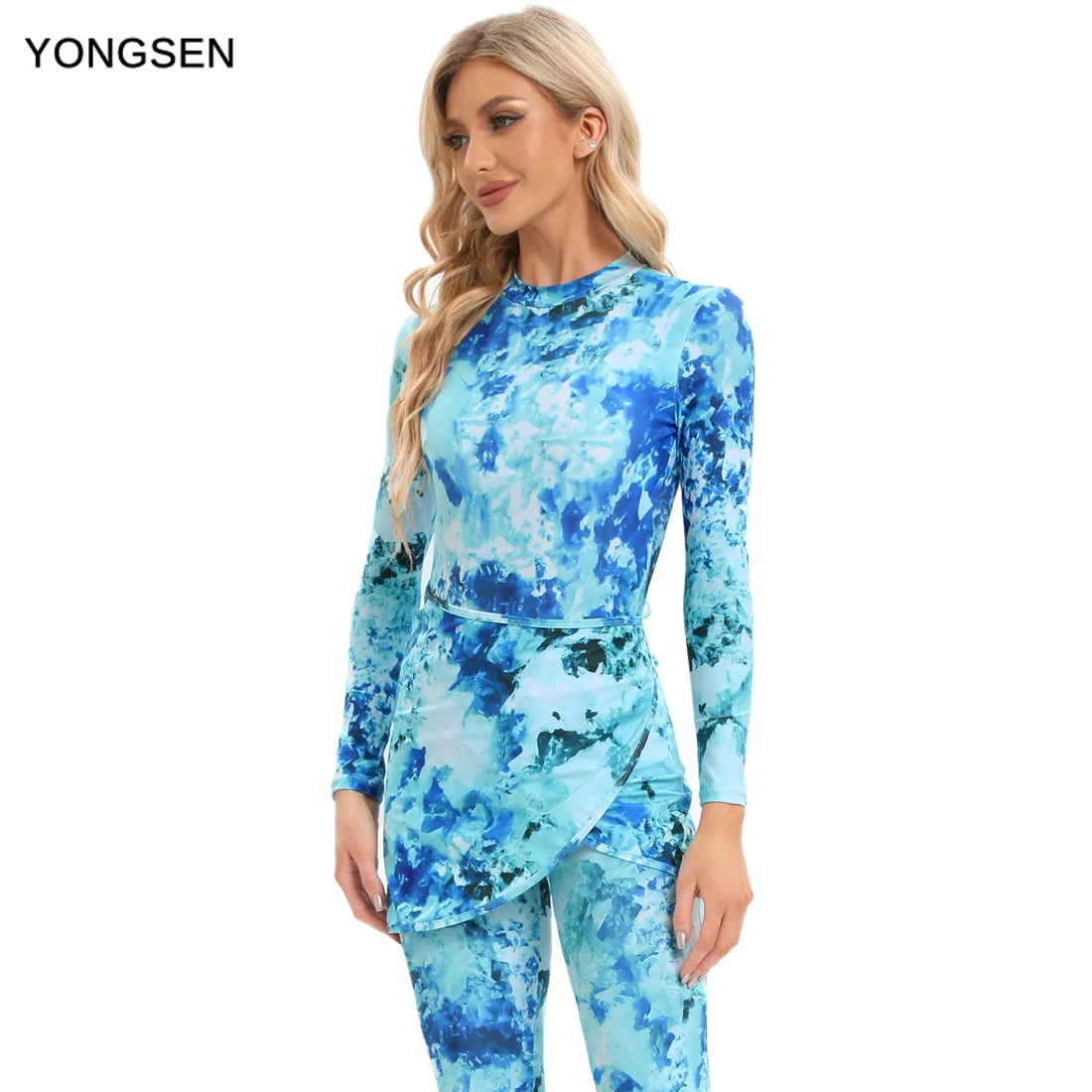 

YONGSEN Muslim modest Long Sleeve Burkini swimwear for women Full Cover Islamic Hijab maillots de bains musulmans maillot femme