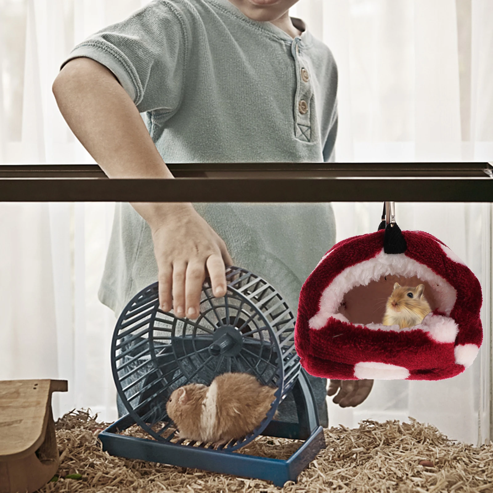 

Hug Bag Warm Cotton Nest Hammock Hamster Habitat Accessories Fleece Small Animal Hideout