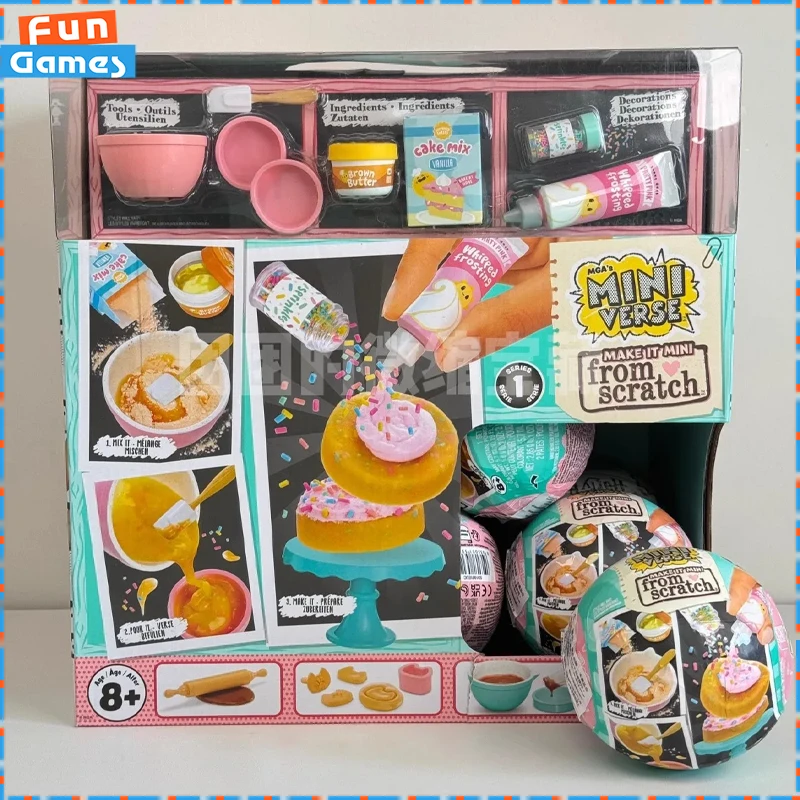 MGA Miniverse Make It Mini From Scratch Cake Bake Series Blind Box Play House Diy Toys Dzieci Niestandardowa zabawka Prezent urodzinowy