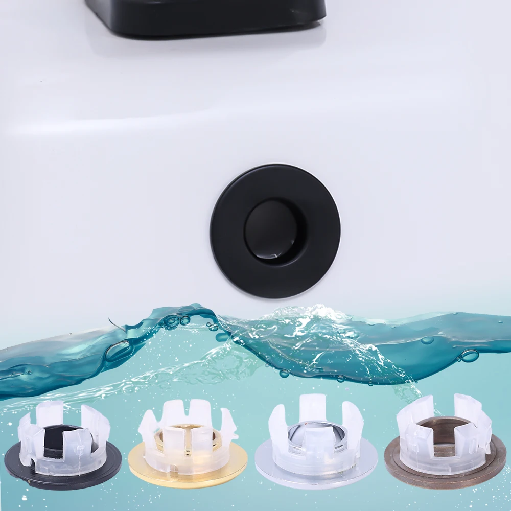 Kitchen Sink Hole Round Overflow Cover Remplacement Kitchen Bathroom Basin Trim Bath Sink Hole Cap Wash Basin Overflow Ring Plug