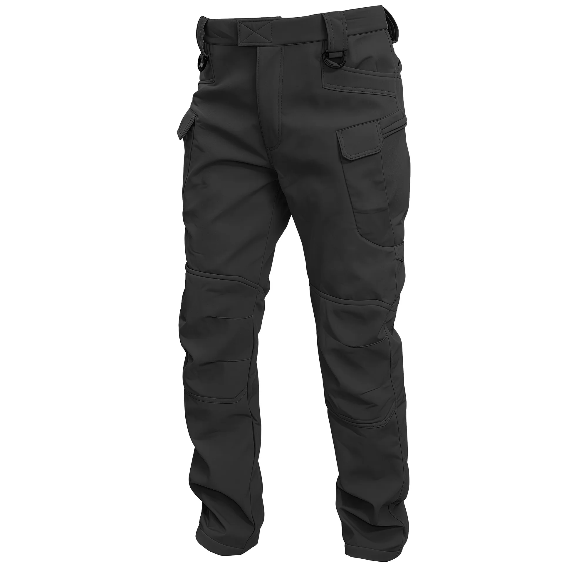 Men's Black Multicam Camo Tactical Cargo Pants Multi-Pocket Reinforced Ripstop Combat Trousers