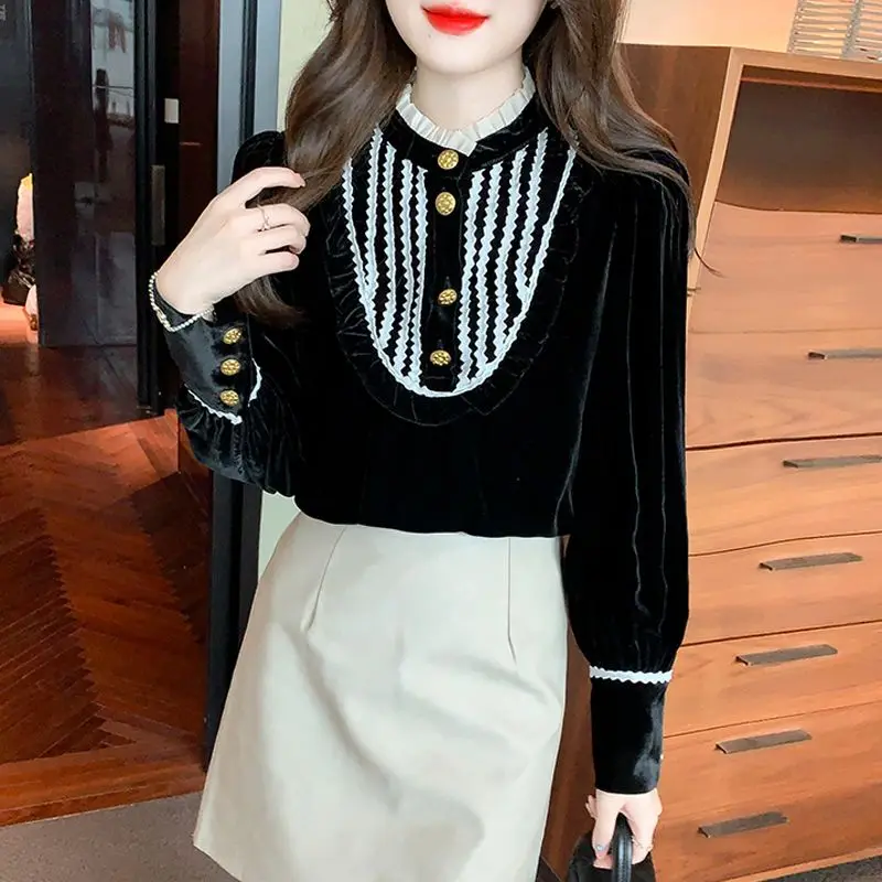 

Женская рубашка и блузка, флисовая уличная туника, новинка, изысканная элегантная эстетичная распродажа крутых базовых женских топов на пуговицах TT1216