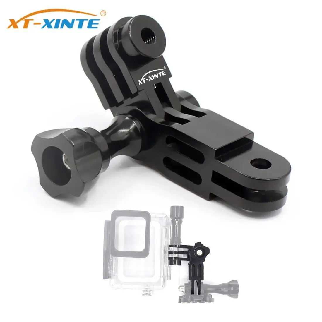 Aluminum Alloy Three-Way Pivot Arm Mount Adapter For GOPRO Hero 13 12 11 10 9 YI Eken SJCAM DJI OSMO Action Camera Accessories