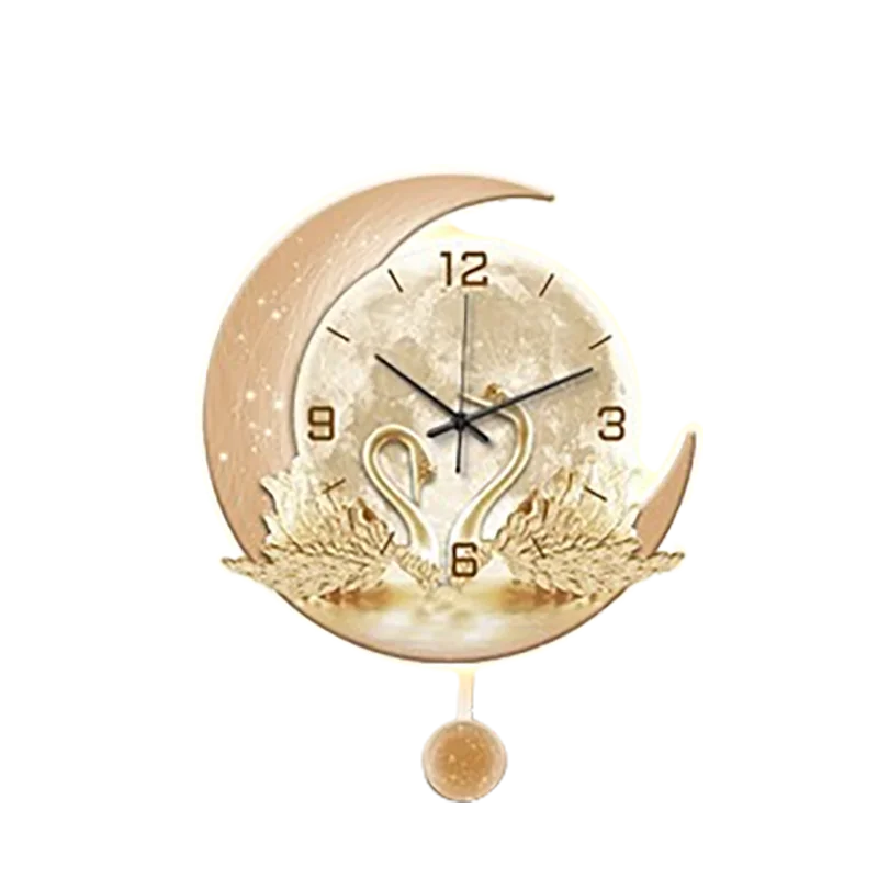 Garden Quartz Wall Clock Wooden Needle Office Fashion Nordic Wall Clock Night Light Decoracion Salon Casa Home Decorating Items