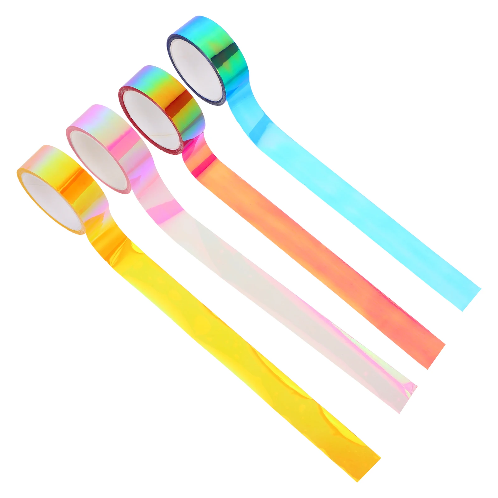 

12 Rolls Rainbow Tape High Viscosity Adhesive Glue Water Proof Bright Film Student The