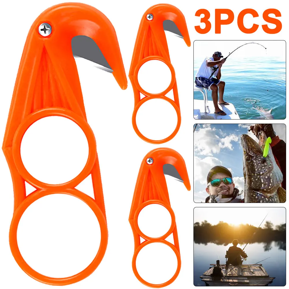3Pcs Fish Belly Knife Mini Portable Fishing Cutter Plastic Multi-Function Tools