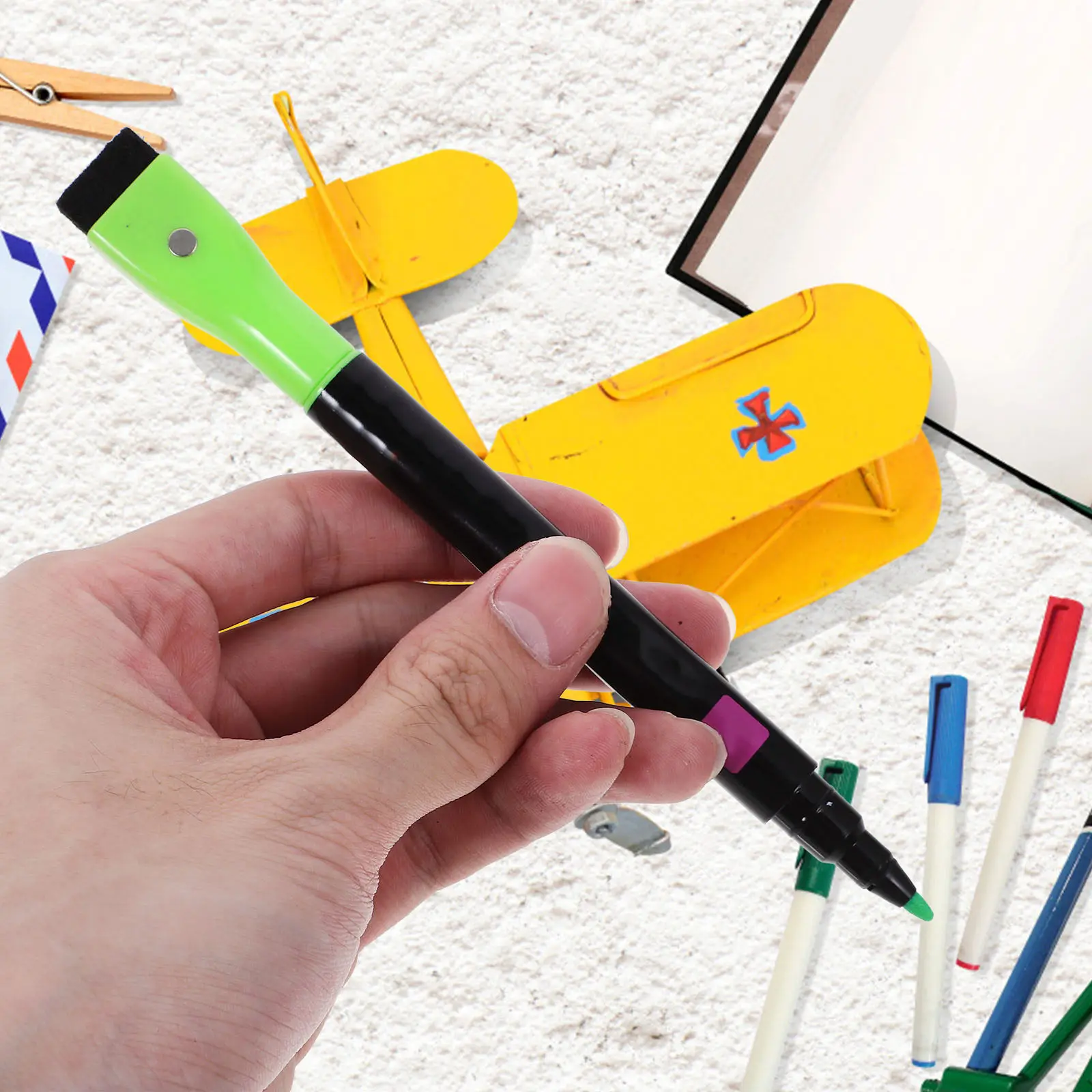 

16Pcs LED Board Chalk Markers Portable Liquid Chalk Pens Erasable Blackboard Writing Markers for School Kindergarten Office