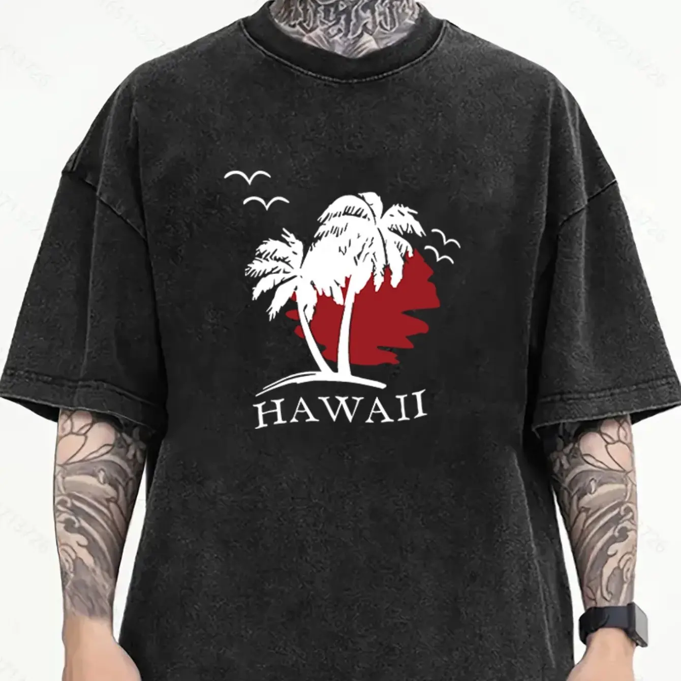 The Latest Men's Pure Cotton Washed Short-sleeved Shirt From Hawaii in 2025, Comfortable, Breathable and High-quality Ins Y2k
