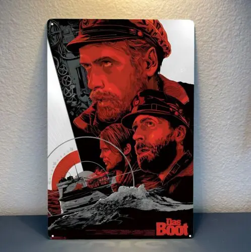 Металлический постер из фильма e1,Das Boot Submarine — коллекционная жестяная вывеска, размер: 20x30 см Металлический постер из фильма e1,Das Boot Submarine — коллекционная жестяная вывеска, размер: 20x30 см