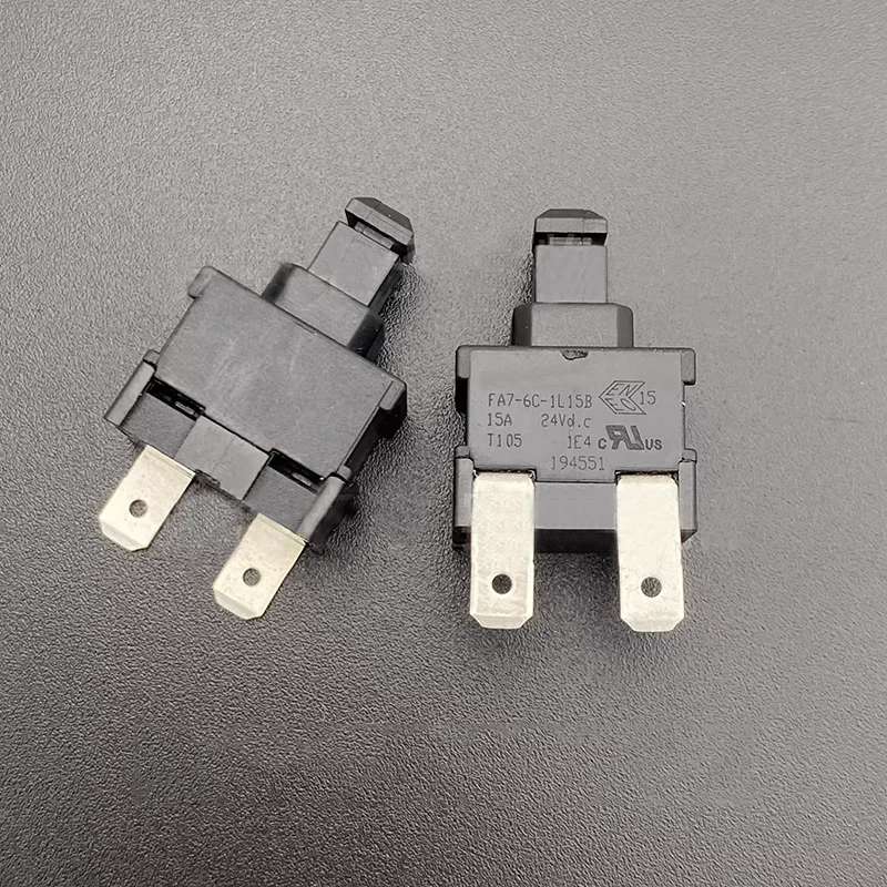 Original self-locking switch 2 pin FA7-6C-1L15B button Water heater vacuum cleaner 15A T105 Power button