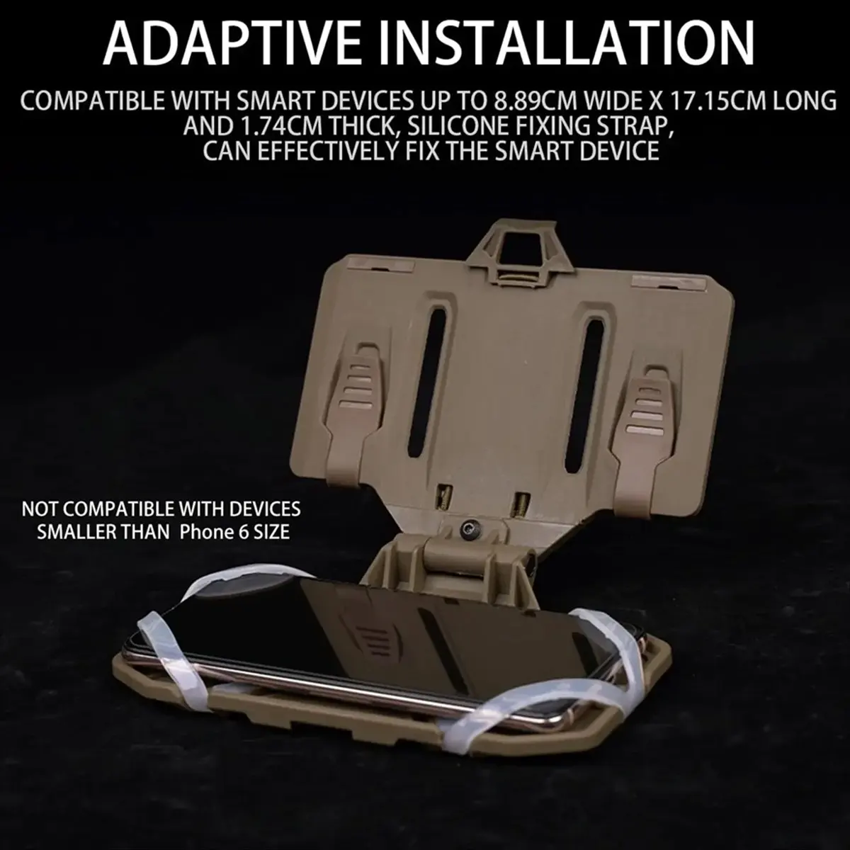 A606F Perfect ★◀◁ Phone Plate Molle Carrier Outdoor Navigation Board, Quick Access Foldable Holder Vest Chest Mount Bracket Gree