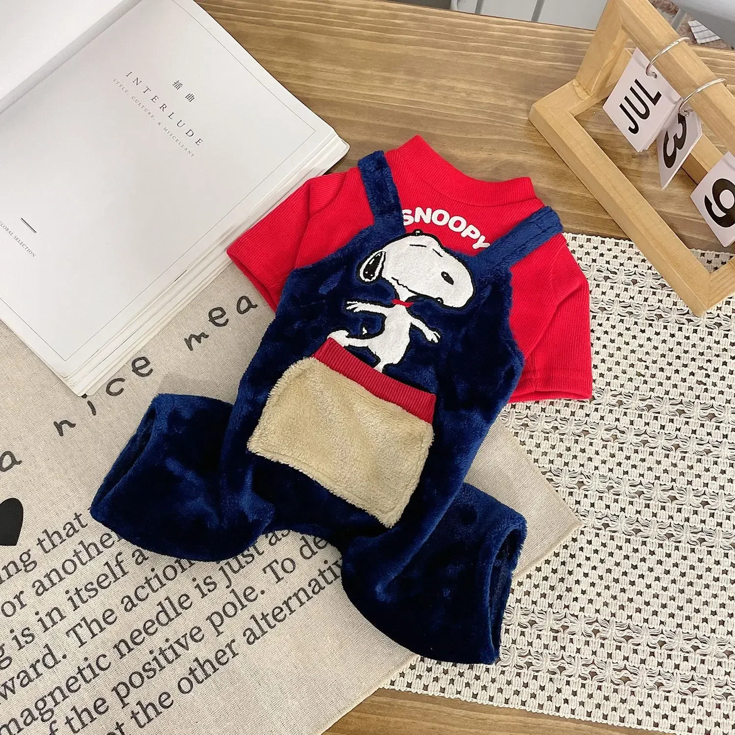 

pet dog two-legged coat clothes pet clothes jacket dog Snoopy baby fall winter new k flannel warm
