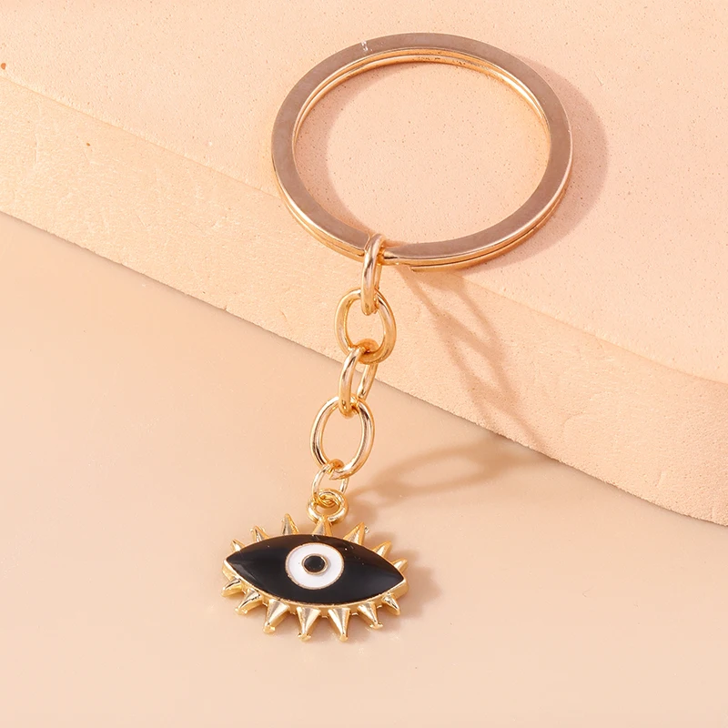 Retro Legierung Türkische Glück Böse Augen Schlüsselbund Hamsa Hand Schlüssel Ring Anhänger für Frauen Mädchen Handtasche Dekor DIY Schmuck Geschenke – Detail 19