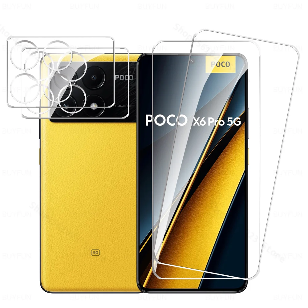 PocoX6 Pro Glass For Xiaomi Poco X6 Pro Tempered Glass 3D HD Curved Lens Film PocoX6Pro Little X6Pro X 6 Pro 5G Screen Protector