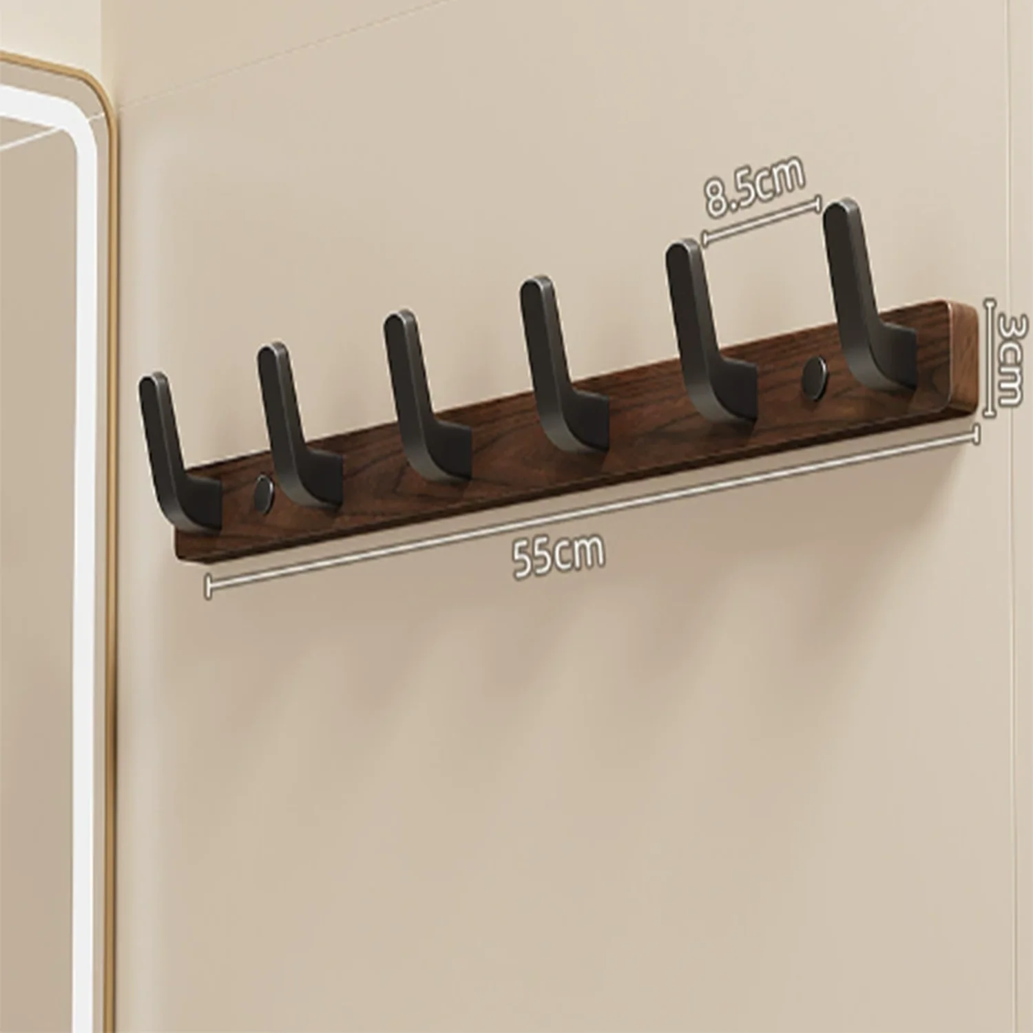 Kapstok Wandmontageplank Ingang Muurhanger voor handdoeken Houten kapstokken Haakopbergrek voor slaapkamer Badkamer Keuken