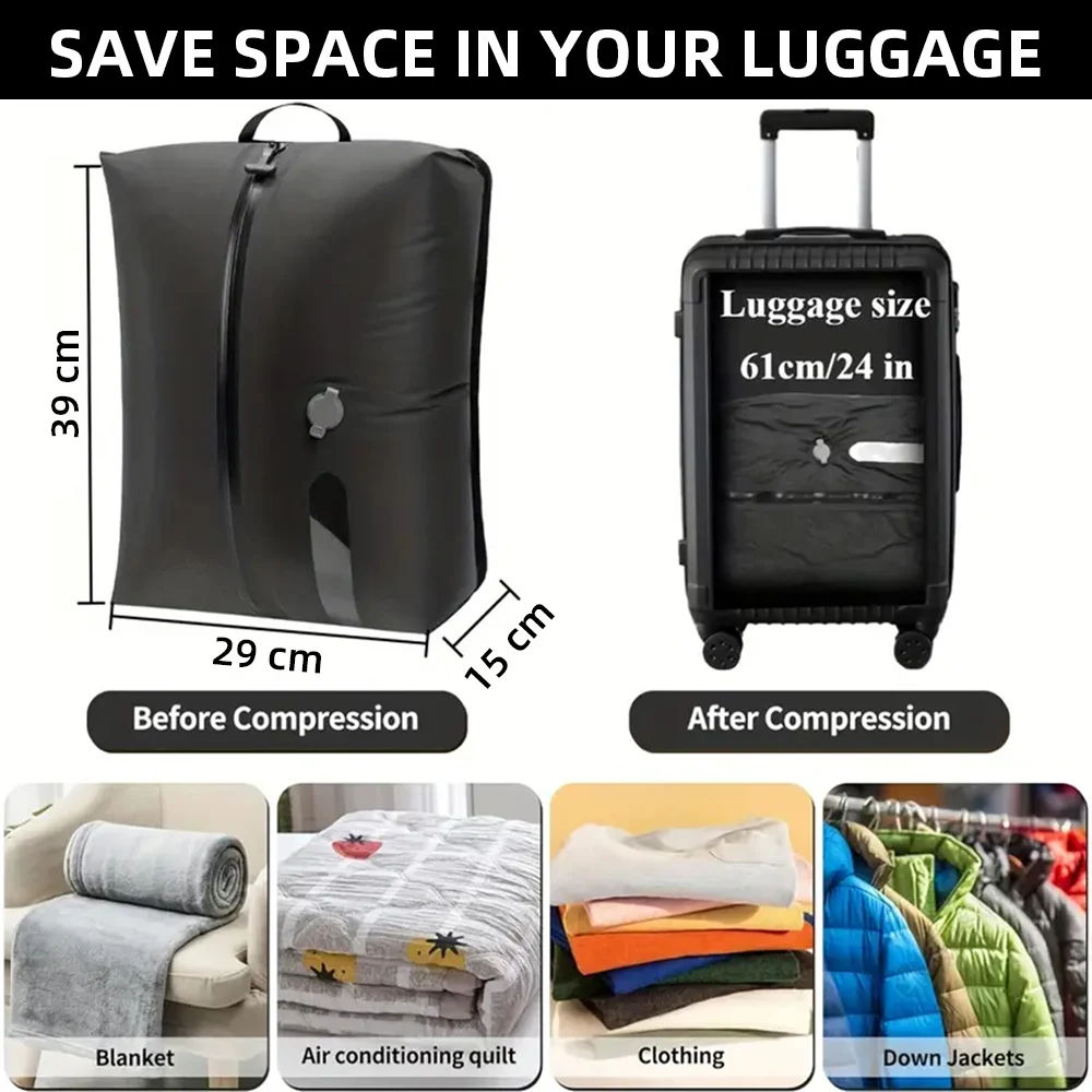 Waterproof Bag Vacuum Compression Bag Travel Luggage Vacuum Storage Bag Clothing Suitcases Storage Compression Bag