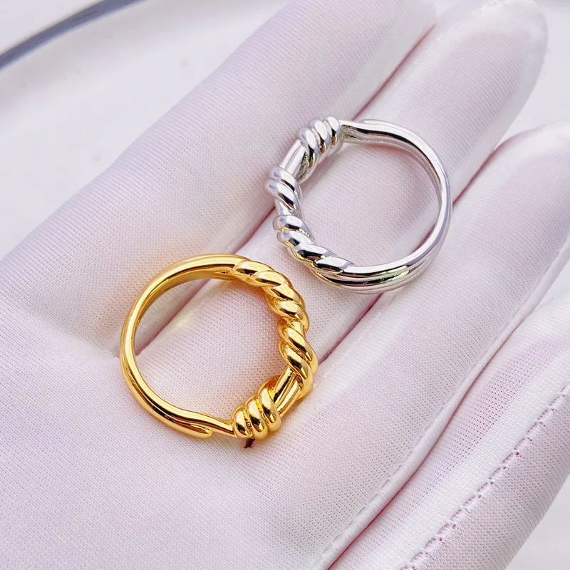 Withered  Elegant Party Jewelry Rings Women's Ring Woven Fried Dough Twists Ring Female Ring