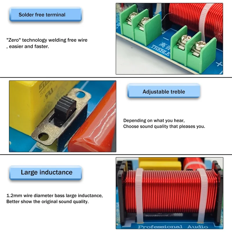 뉴텍 PA-2A 450W 2웨이 오디오 스피커 디바이더 트레블 베이스 주파수 분배기 KTV 무대 전문가용 스피커 크로스오버