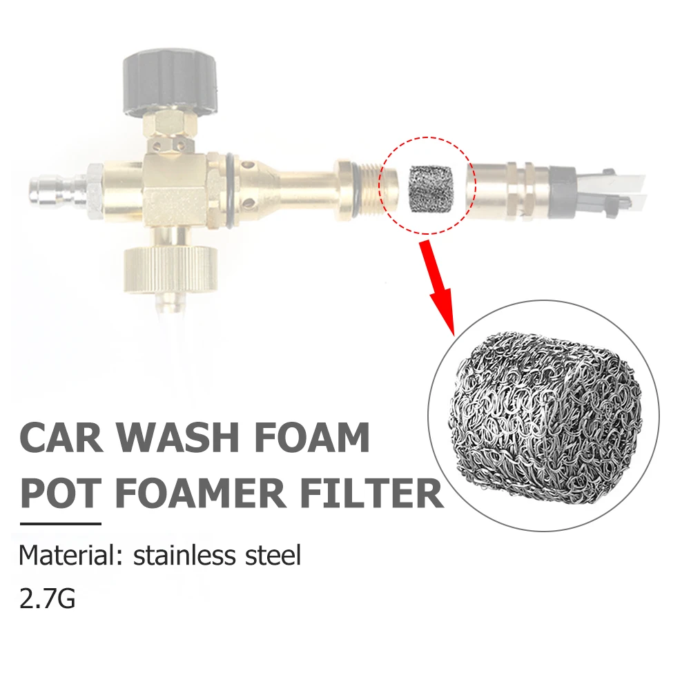 ตาข่ายกรองโฟม1-30ชิ้นตาข่ายสเตนเลส2.7กรัม/3.7กรัมตัวเปลี่ยนแรงดันเครื่องสร้างหิมะโฟมอุปกรณ์ทำความสะอาด