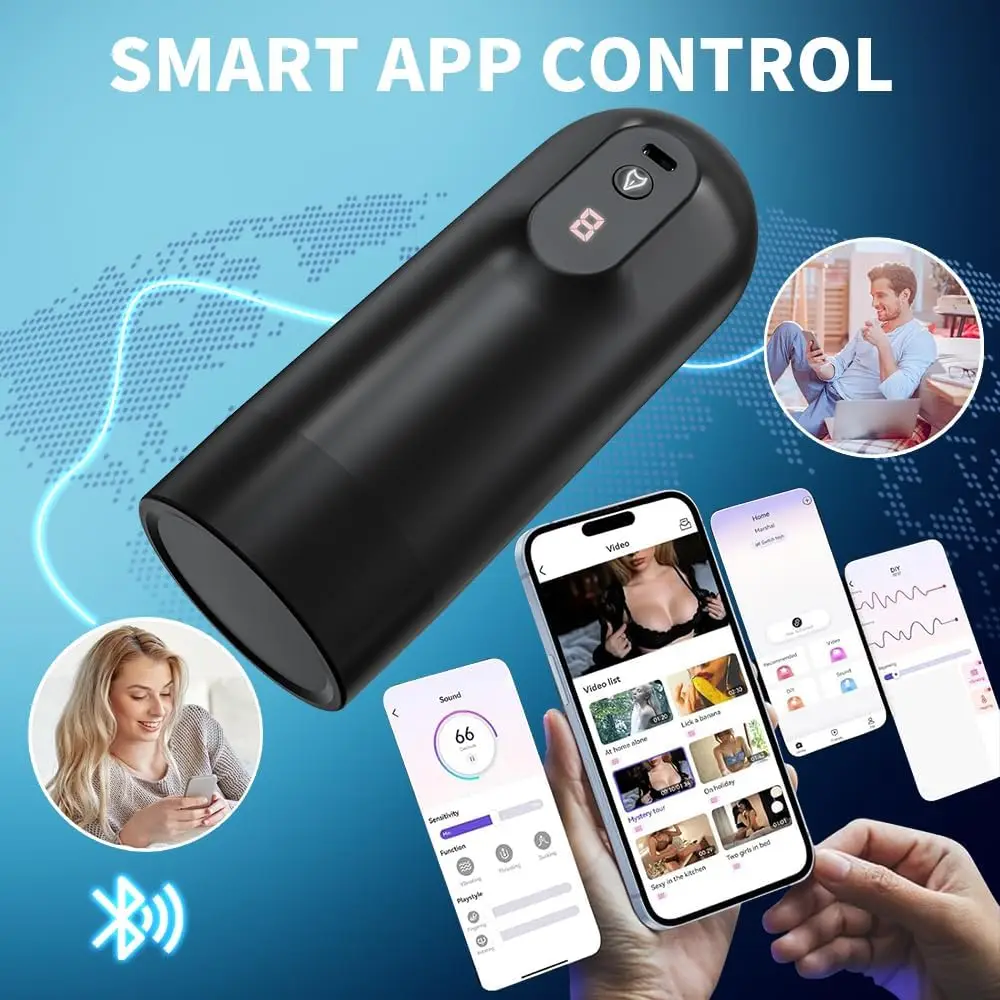 Automatic male sex toy -82# Pump male sex toy pocket with 8 vibration modes,APP controlled adult toy pocket cat 3D massagers