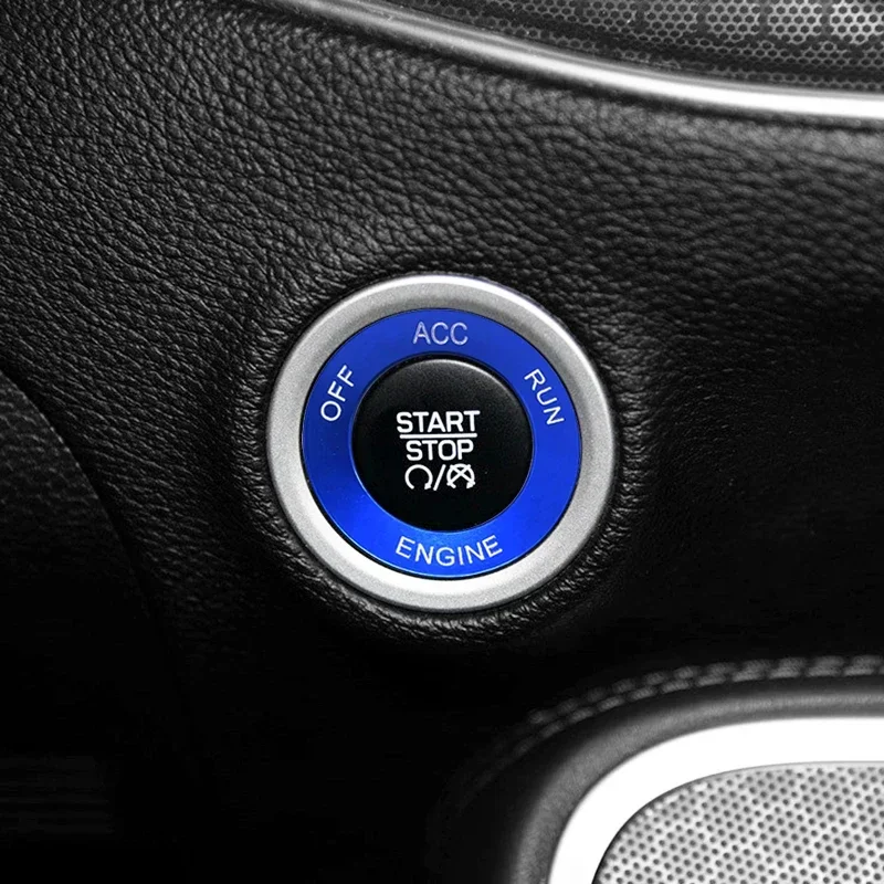 for Dodge Charger Journey Durango Challenger Engine Ignition Decoration Ring One Button Start Button Attached Inside Accessories