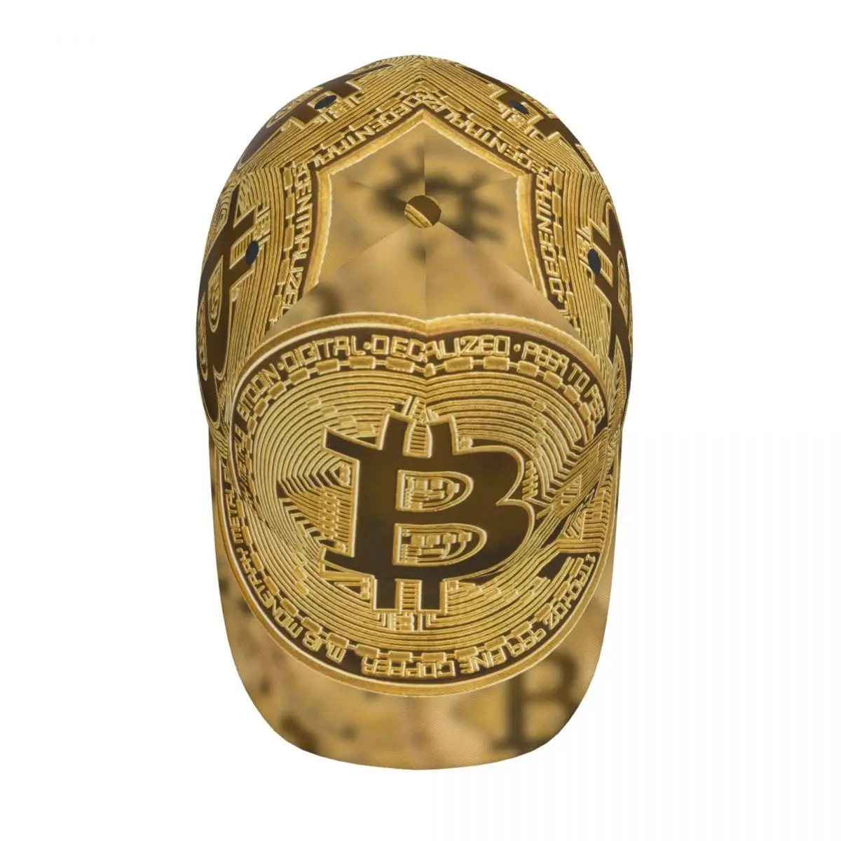 Vintage Bitcoin Logo Pattern Baseball Cap skuilles Hat Fitted Cap Snapback Hat for Men Women Casual Cap Sun Hat Outdoor Cap Hat