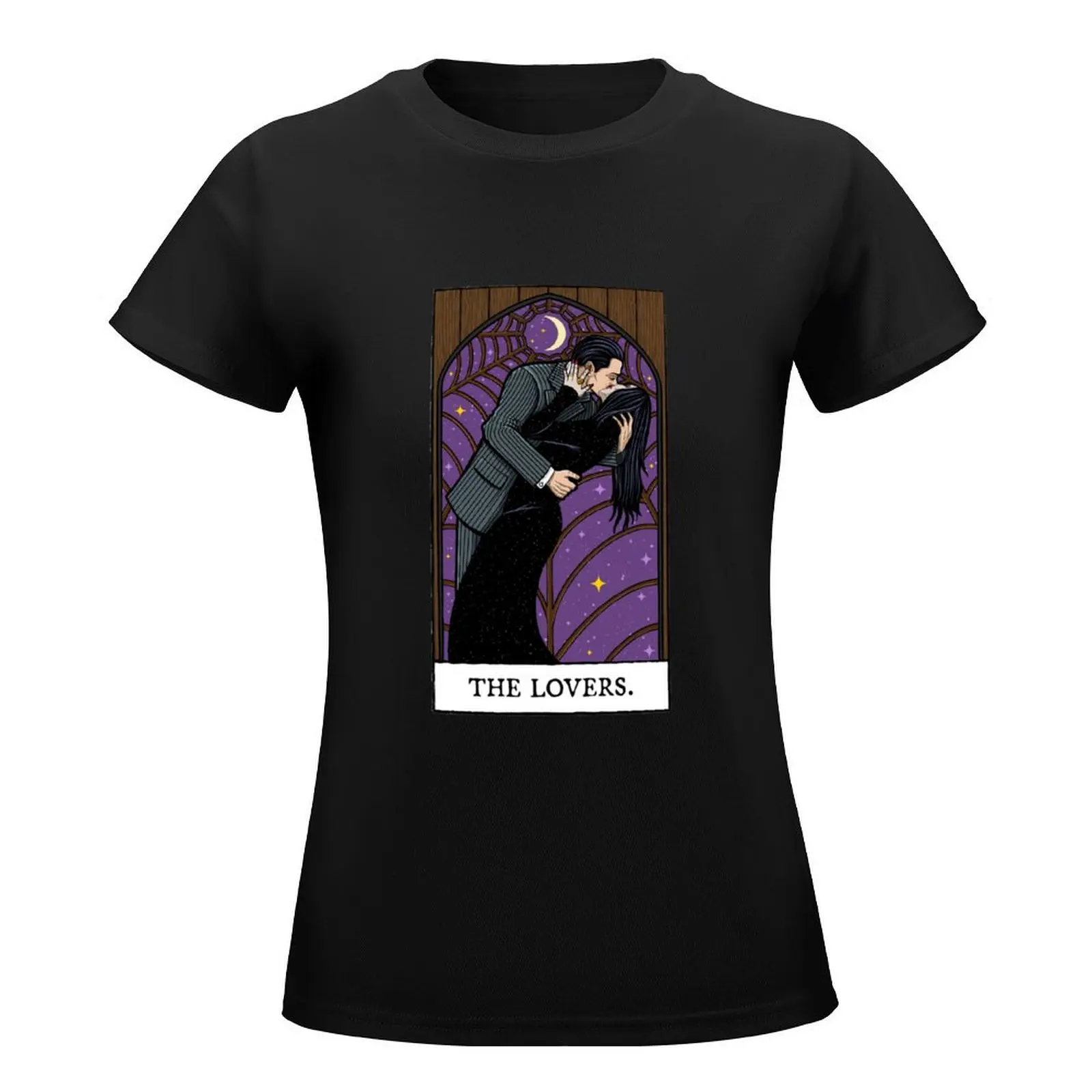 Gomez Addams Halloween Spooky Fictitious Structure Leader Family Love The Lovers Tarot Card Gifts Fo T-Shirt