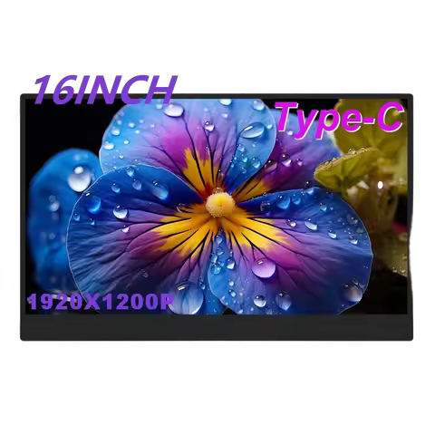 LANLIPU 16inch Portable Monitor 1920*1200 Gaming Extension Display with Type C HDMI For PS4/5 Steam/Deck/Switch/PC/Mac/Phone