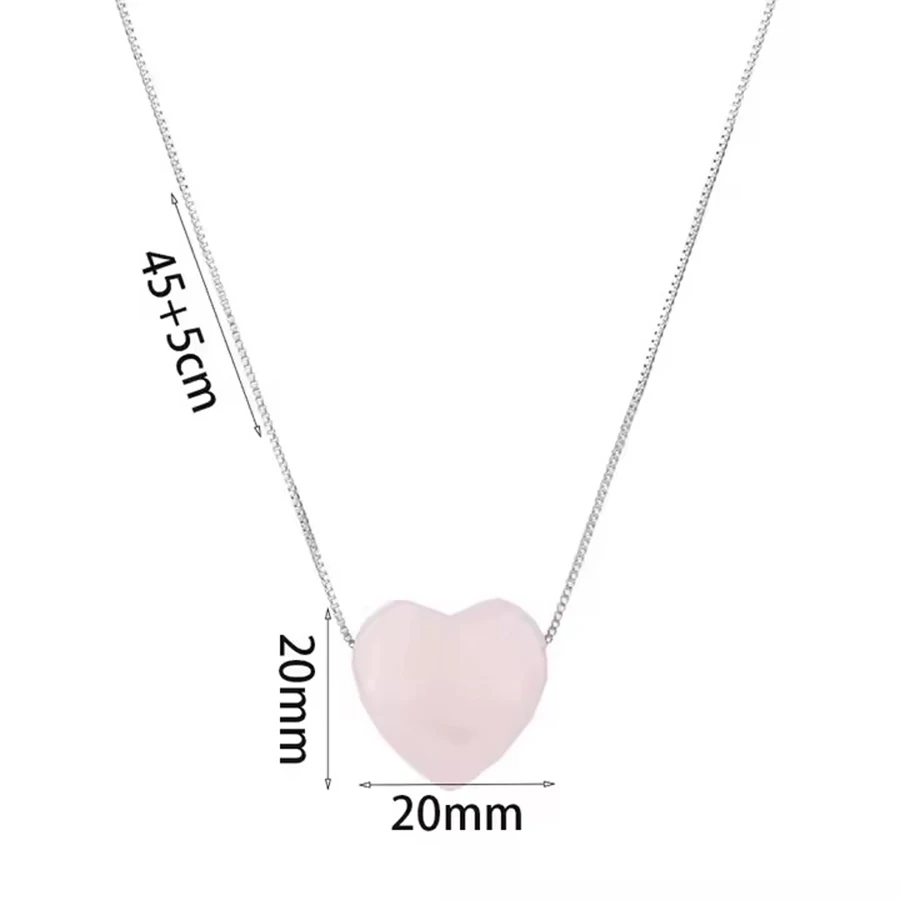 Natural Crystal Stone gemstone agate Raw stone love Pendant Necklace Stainless Steel Chain Gemstone Jewelry for women and men - Image 6
