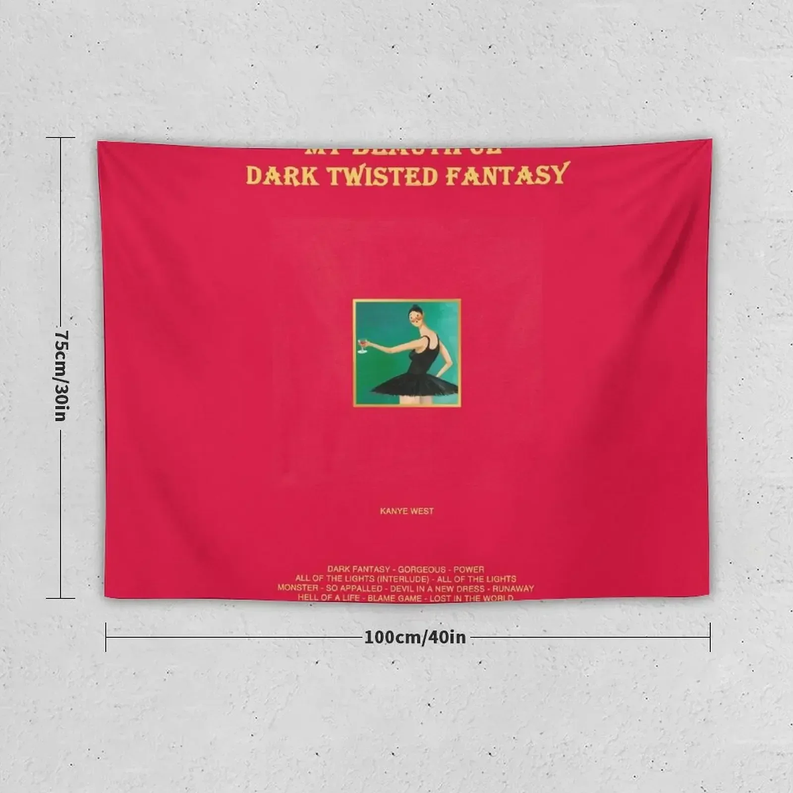 My Beautiful Dark Twisted Fantasy Tapestry Wall Carpet On The Wall Tapestry