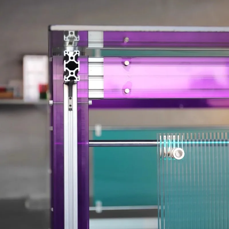 Aluminum profile acrylic table legs custom-made colorful acrylic aluminum