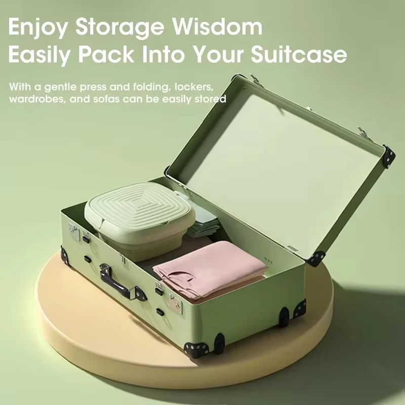 Folding Portable Small Travel Washing Machine Bucket for Clothes Socks Underwear Cleaning Washer EU US UK Plug