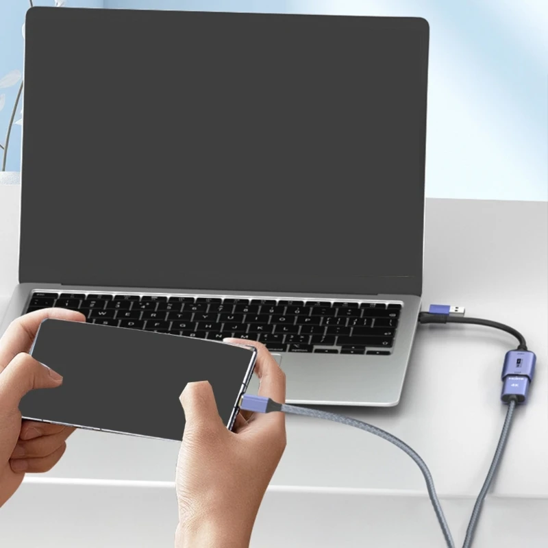 USB + Type C à HDTV Cable Adaptter Converters Video Adapter PC Cable