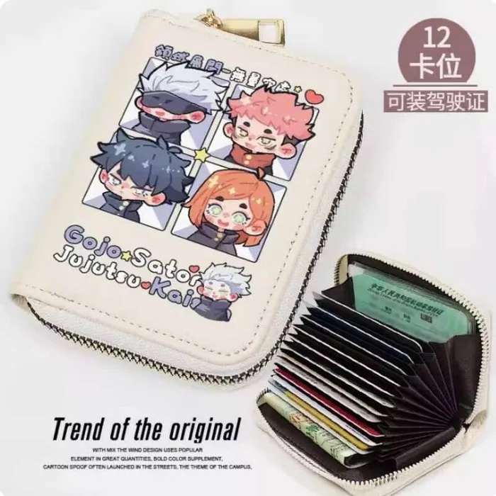 

Anime Jujutsu Kaisen Satoru Gojo Fashion Wallet PU Purse Card Coin Zipper Cash Holder Bag Cosplay Gift B337 Anime