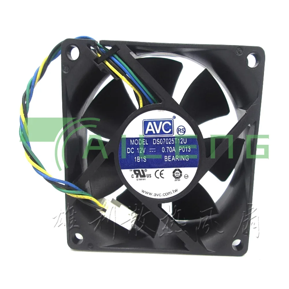 

for AVC DS07025T12U 70mm 7CM 7025 70*70*25MM DC 12V 0.7A 4 -pin PWM cpu pc case cooling fan
