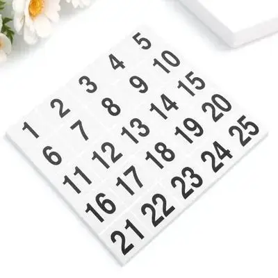 

25Pcs Double Side Numbered Table Tents Smooth Plastic Wedding Seating Signs Centerpiece Decoration Reserved Signs