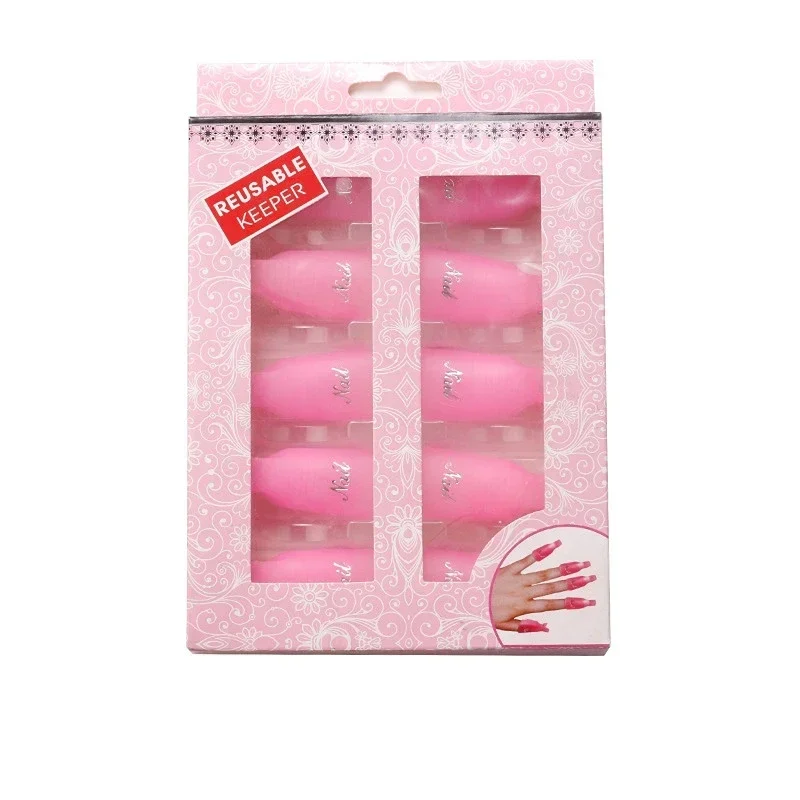 10 قطعة/صندوق البلاستيك مسمار كليب UV هلام مزيل طلاء الأظافر التفاف أداة رسومات أظافر نقع قبالة غطاء السائل لإزالة الورنيش مانيكير أدوات